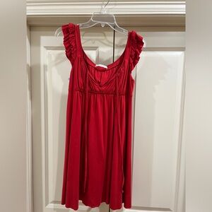 Red Susana Monaco Knit Babydoll Style Dress | Small ❤️